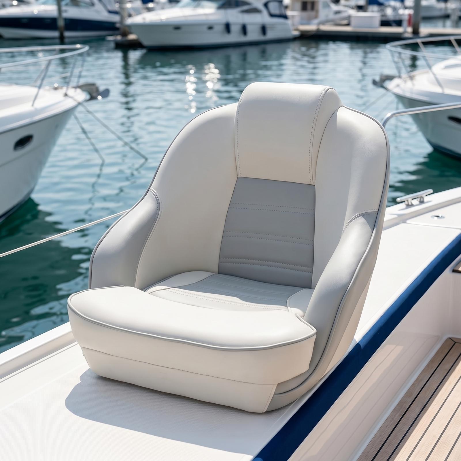 مقعد قبطان بحري فاخر ذو ظهر مر - مراجعة Fishing Boat Seat وسعره